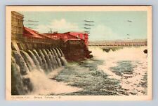 Ottawa Ontario-Canada, Chaudiere Falls, Antique, Vintage c1949 Postcard picture