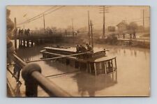 Postcard OH Euclid Beach Trolley Car Under Flood Water Conductors Roof RPPC V20 picture