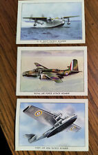 1940's WINGS CIGARETTE Airplane Cards LOT of 3 cards C Series 3rd Bombers Minty picture