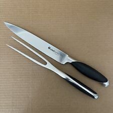 Tupperware Chef Series Pro Carving Knife And Fork Set Stainless Steel picture