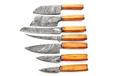 Handmade Damascus Chef Knives Set / Kitchen Knives 7 Pieces Set SS-17325 picture