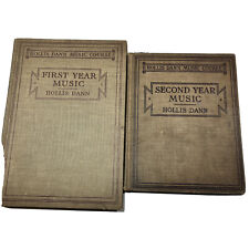 First Year & Second Year Music Textbooks ~ Hollis Dann Antique Book 1914 / 1915 picture