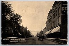 Rachael in Old Kewanee Town Illinois~Tremant St Looking North~Tall Bldgs~1908 picture