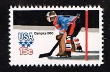 1980 USA Olympics hockey goalie postage stamp - 44 years old - Miracle On Ice picture