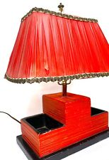 Antique Wood Plastic Shade Chinese Lantern Electric Table Lamp - 9.dsp picture