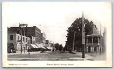 Oregon Illinois~Fourth Street Corner Store~Ice Cream~Two Story Band Stand~1906 picture