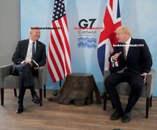 PRESIDENT Joe Biden Photo 4x6 G7 Summit 2021 UK Boris Johnson Political picture