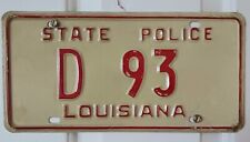1979-1988 LOUISIANA STATE POLICE LICENSE PLATE D 93 NICE NEW ORLEANS TROOP picture