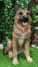 Ebros Lifelike Realistic German Shepherd Dog Statue With Glass Eyes 21.25