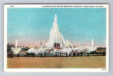 Chicago IL-Illinois, Clarence Buckingham Memorial Fountain, Vintage Postcard picture