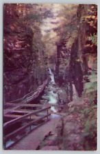 The Flume Gorge Franconia Notch New Hamshire Vintage Postcard picture