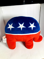 Patriotic Pride Republican Red White Blue Elephant Plush American flag Trump picture