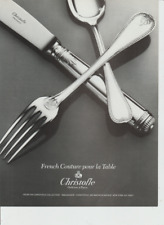CHRISTOFLE French silverware silver fork 1986 vintage ad Architectural Digest picture