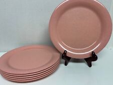 Texas Ware Style Set of 6 Dinner Plates 10.5” Pink Speckled Melamine picture