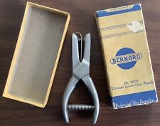 Vintage Bernard No. 2600 Loose Leaf Hole Hand Punch 1934 In Original Box Nice picture