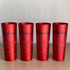 Set 4 Budweiser 2022 Qatar Fifa World Cup Aluminium Tumblers Cups Glasses Beer picture