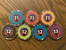 Lot of 7 Roulette Chips from Hard Rock Atlantic City, NJ picture