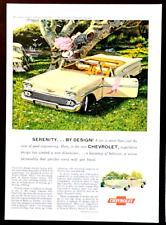 Chevy Impala Convertible Original 1958 Vintage Print Ad picture