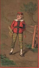 1880s-90s Boy Dressed Uniform School Dobbins Electric Soap Shields Trade Card picture