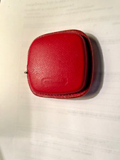 Vintage COACH RED Leather RetractableTape Measure circa 1985: made in Turkey picture