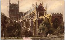 Exeter Cathedral from Palace Garden Showing the South Tower, England  Postcard picture