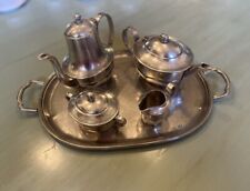 95% Pewter Vintage Tea and Coffee Service 5 Piece Set picture