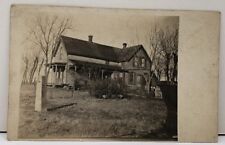 Hamlin Kansas Morrill RPPC Farmhouse Eavey Family Home 1909 Postcard D18 picture