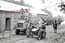 WWI US  ARMY Motorcycle & Sidecar 1917  Photo picture