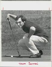 1984 Press Photo Mayor Thom Serrani plays UNICO Tournament, Stamford Golf Course picture