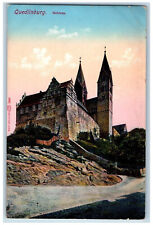 Quedlinburg Germany Postcard Quedlinburg Castle c1910 Antique Posted picture
