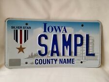 Vintage 2009 Iowa Silver Star Sample License Plate 0322 picture