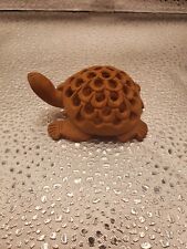Vintage Carved Wood Turtle Mother W/ Baby Nesting Inside Belly Figurine 2.5” SS1 picture