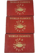 VINTAGE “World Famous Joe’s Pier Fifty Two New York” MATCHBOX Lot of 3 picture