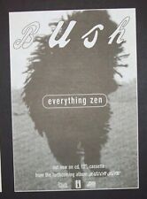 Bush Everything Zen, Sixteen Stone 1995 Small Poster Type Ad, Promo Advert picture