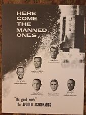 NASA Space Poster Here Come the Manned Ones Small 10.5