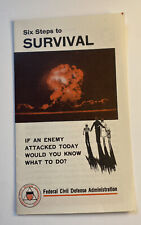 Vintage 1955 Civil Defense 6 steps to Survival if an Enemy Attacked Atomic Bomb picture