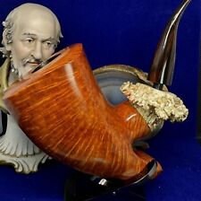 •NEW• Unsmoked HUGE PICKAXE MAGNUM X-Grain Fine Briar Pipe By Manelli from Italy picture