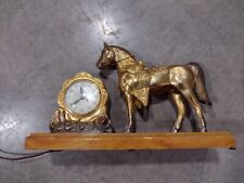 VINTAGE 1940S UNITED HORSE ELECTRIC MANTEL CLOCK *WORKS* picture