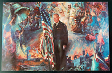 Postcard General Dwight Eisenhower Painting Struggle for Liberty picture