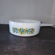 Vintage Ovenware White With  Blueberry Pattern Soup Bowl W/ Handle J-2639 picture