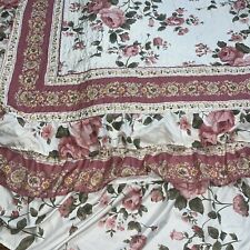 Bedspread Roses Ruffles Quilted Cottage Farmhouse Grannie Romantic Victorian Q picture