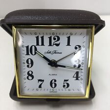 Vintage Seth Thomas Winding Travel Alarm Clock Germany Working picture