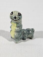 Vtg Mini Worm Figurine Garden Hand Painted Ceramic Caterpillar Antrhopomorphic picture