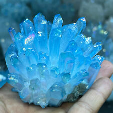 Natura lblue  Titanium Phantom Quartz Crystal Cluster Mineral Specimen 300g+- picture
