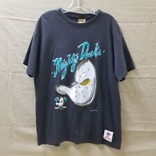 Vintage 90s Nutmeg Mills NHL Disney The Mighty Ducks Hockey T Shirt Sz L picture