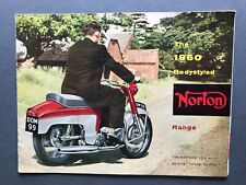 1960 Norton Motorcycles Range Brochure/Price List Models 50 88 99 Jubilee 250 picture