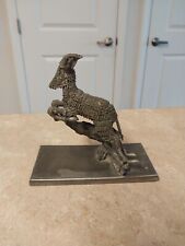 Vintage Pewter Mountain Goat. Art Figurine Unmarked 5x5  picture