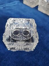 Antique Victorian Open Salt Cellar EAPG & Cut Crystal Square Outer Round Inside picture