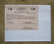 WWII US Signal Corps pigeon donation form, COLOR COPY picture