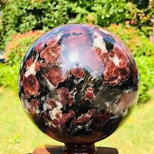 11.55LB   Natural Fireworks Red Garnet sphere Quartz Crystal ball healing picture